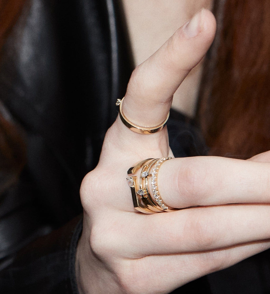 Pear Diamond Ring 0.08