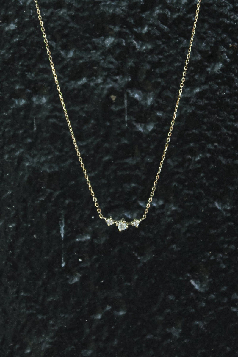 Trio Diamond Necklace 0.09 in 14K Yellow Gold