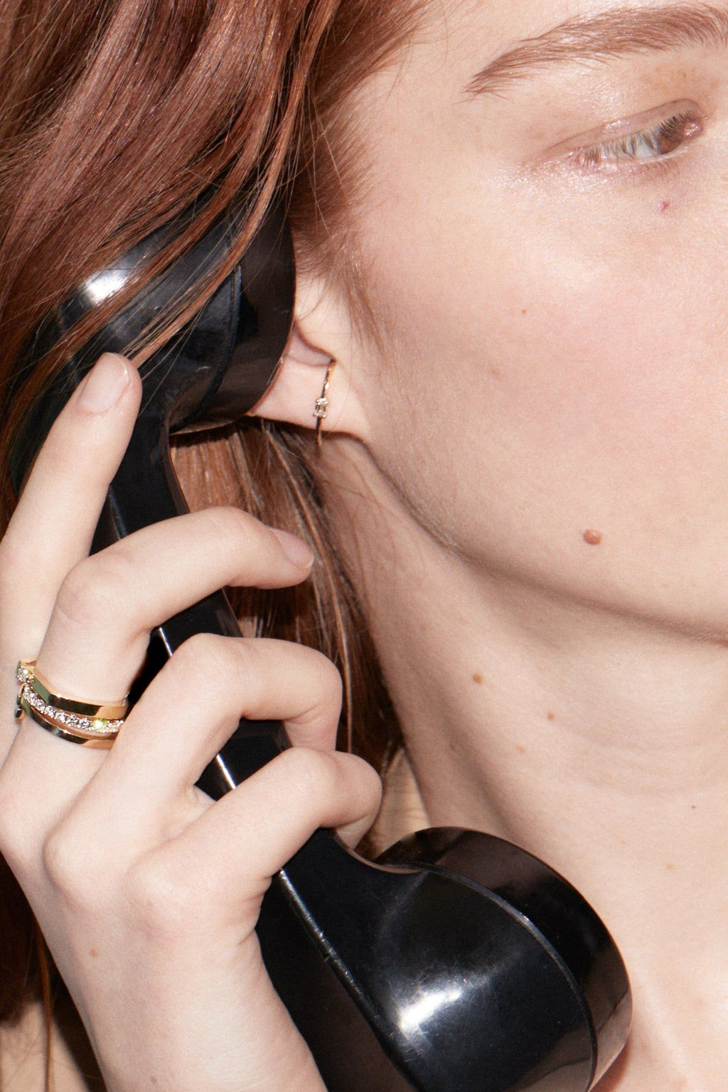 Emerald-Cut Diamond Earring 0.10 - Single