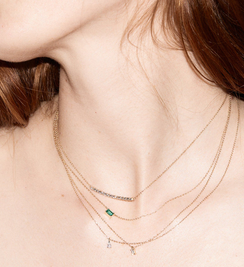 Diamond Line Necklace 0.45