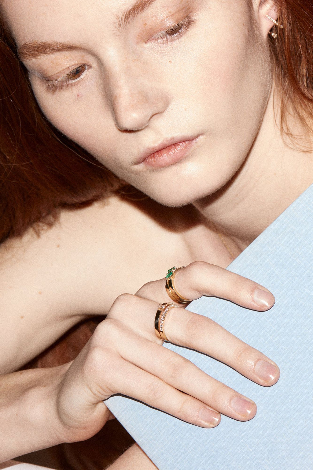 Emerald Diamond Ring 0.30