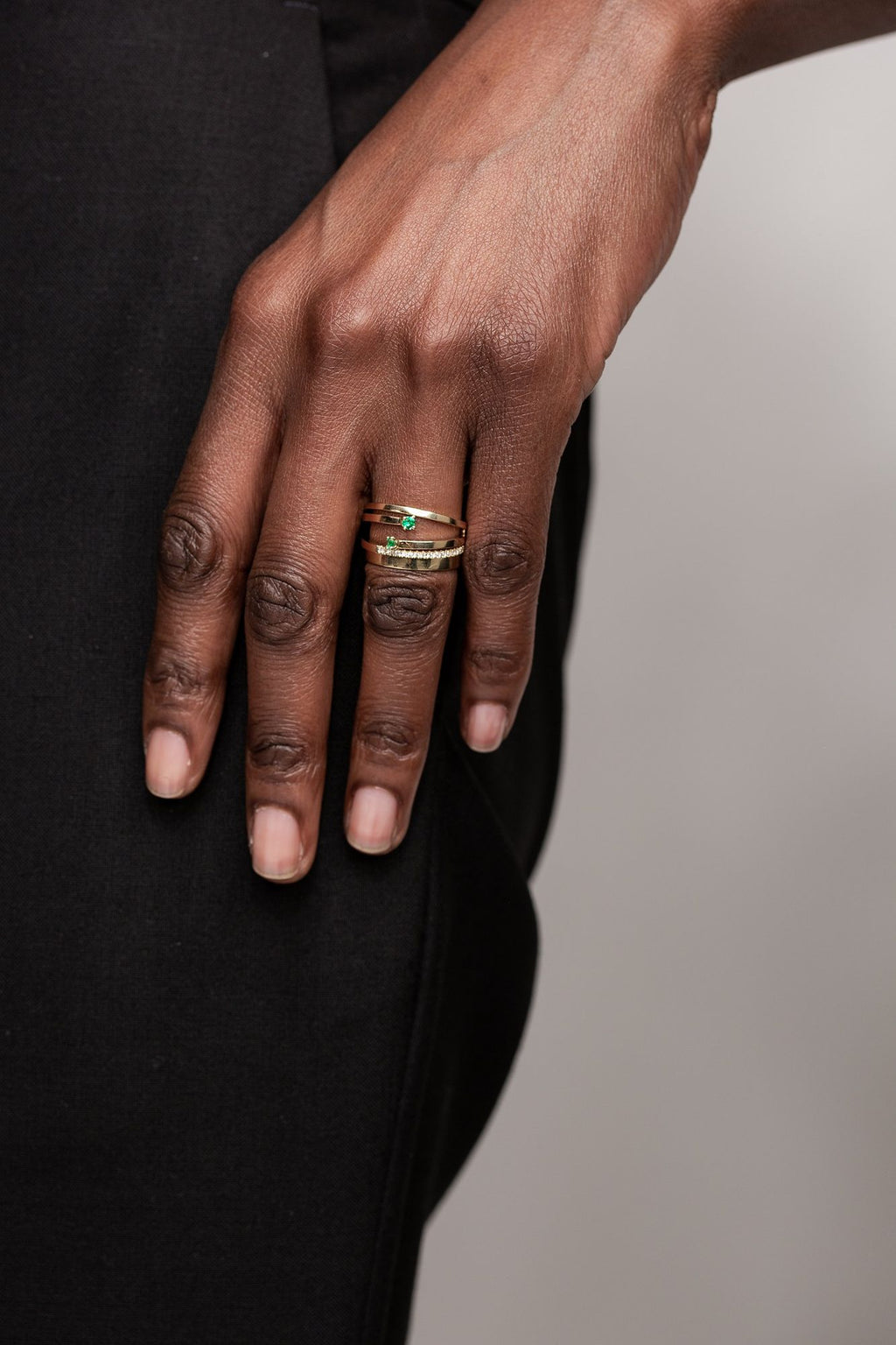 Smaragd Spiralring 0.05 Kt.