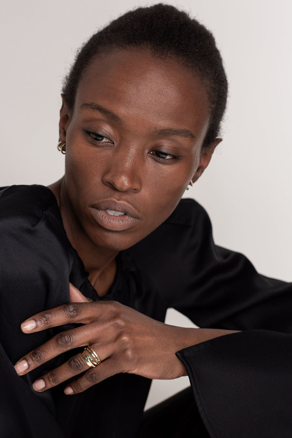 Smaragd Spiralring 0.05 Kt.