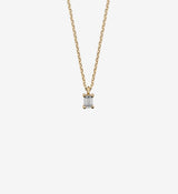 Emerald-Cut Diamond Drop Necklace 0.10