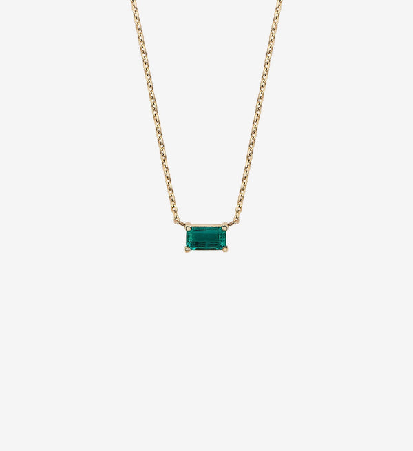 Horizontale Smaragd Halskette 0.28 Kt.