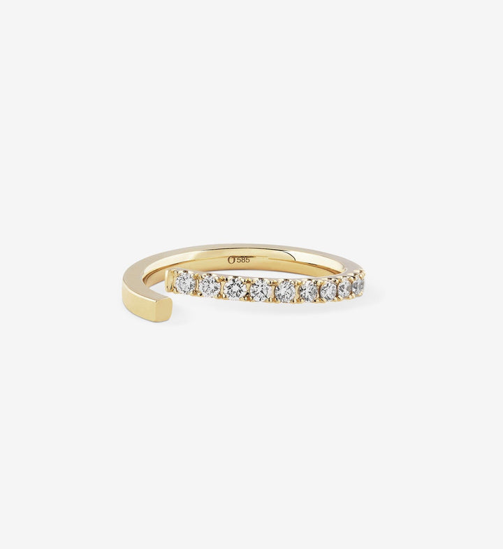 Diamond Line Twisted Ring 0.30