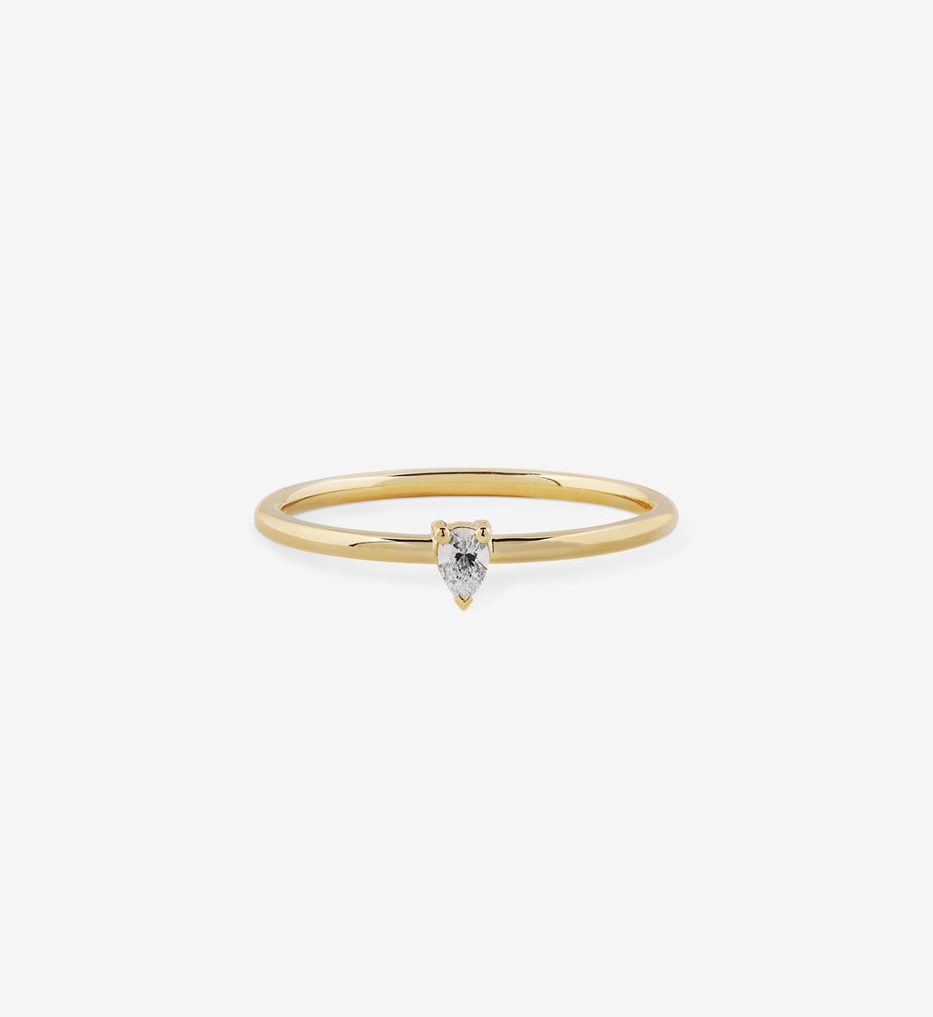 Pear Diamond Ring 0.08