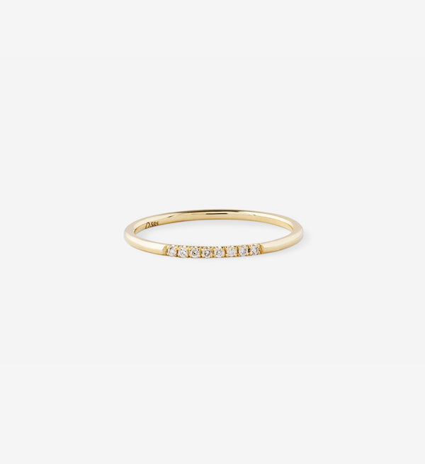 Ring aus 14K Gold mit Diamant-Linie I 0.04 Kt.