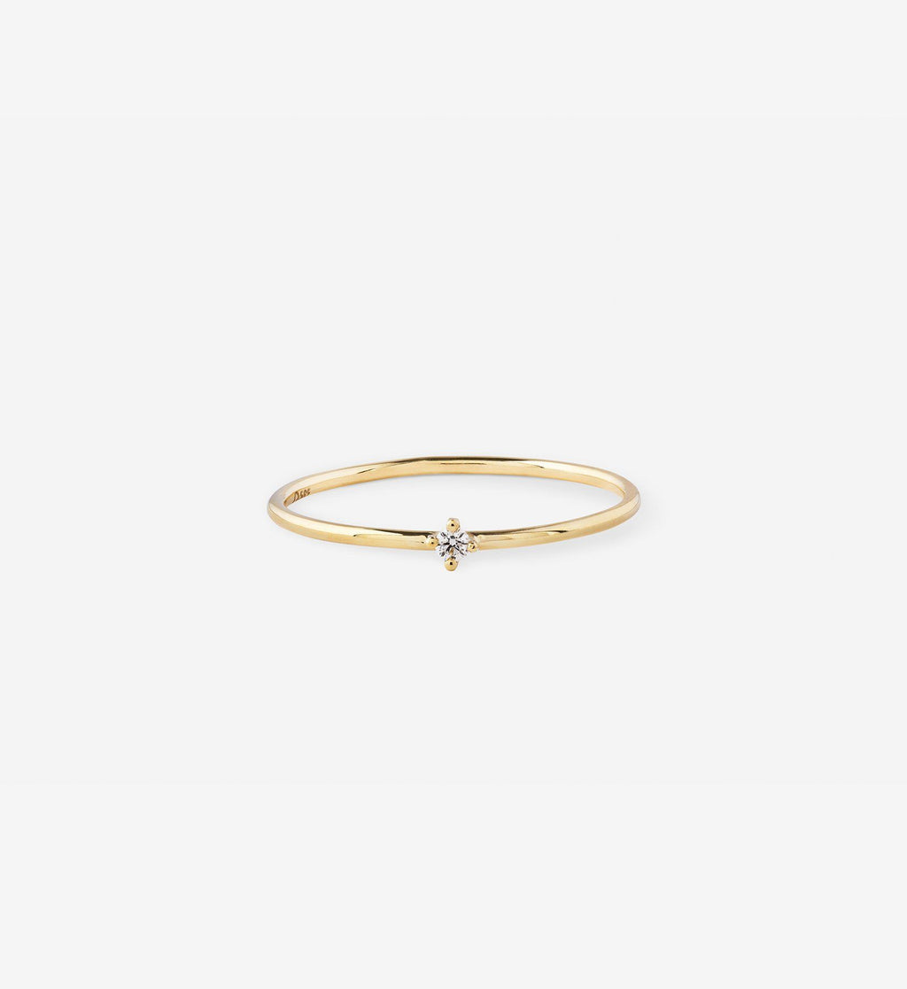 Tiny Diamant Ring 0,02 i 14 K Guld
