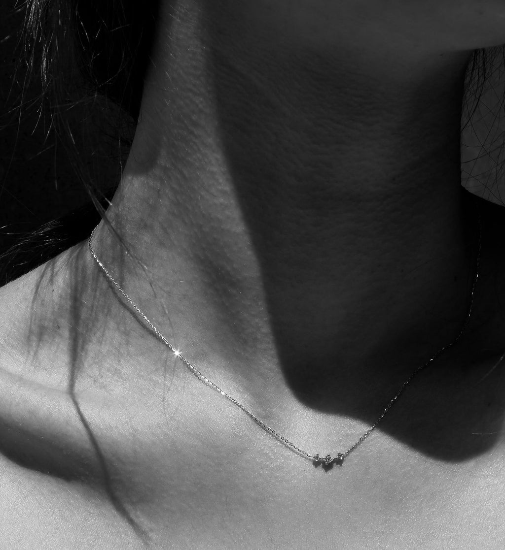 Trio Diamant-Halskette 0.09 Kt. aus 14K Gelbgold