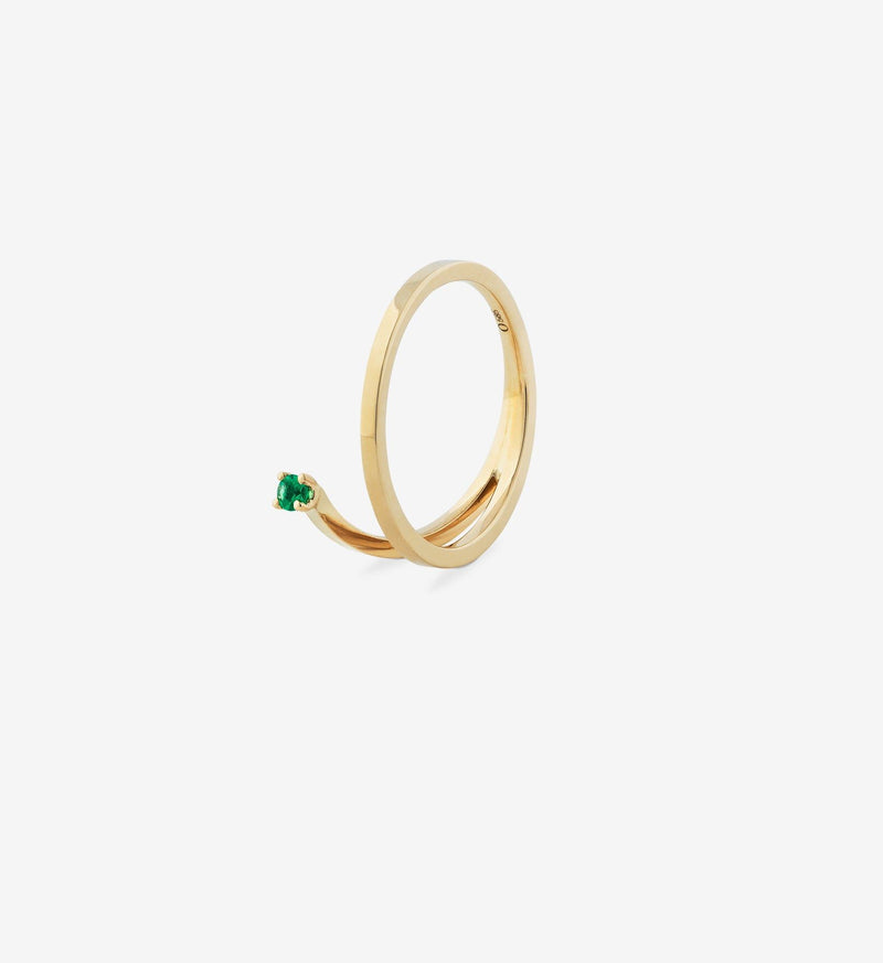 Smaragd Spiral Ring 0.05