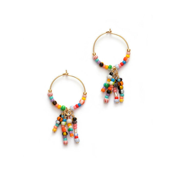 OKt.opussy Hoops vergoldet I Multicolor Schmuckperlen