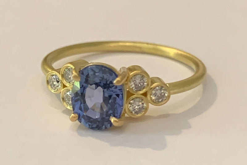 Odette Goldring aus 18K I Diamant & blauer Saphir
