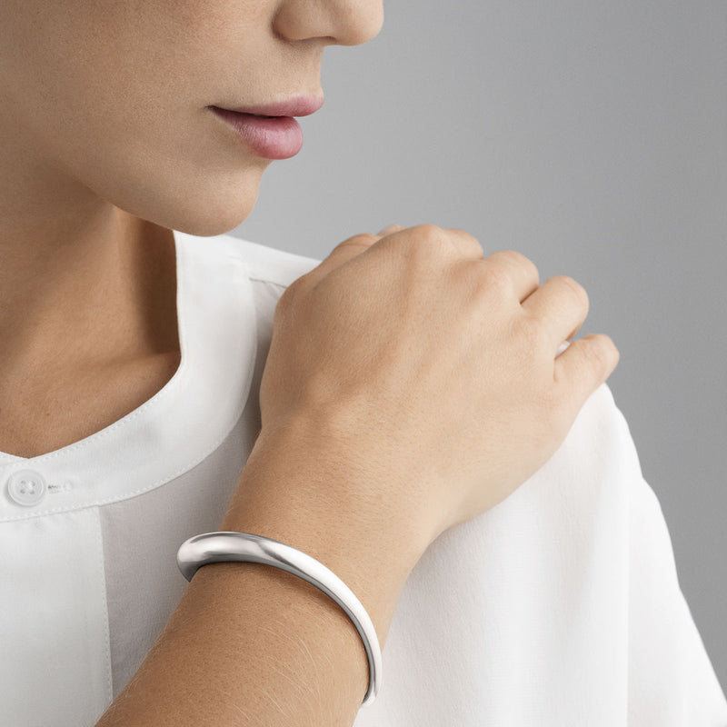 Georg Jensen Offspring Open Silver Bangle The Jewellery Room
