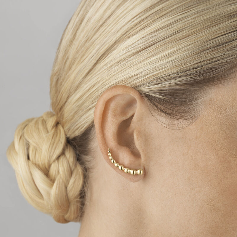 Moonlight Grapes Crawlers 18K Gold Earrings