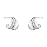 Small Curve Silver Earrings