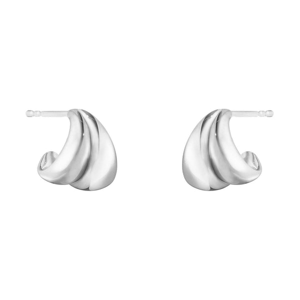 Small Curve Silver Earrings