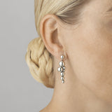 Medium Moonlight Grapes Silver Earrings