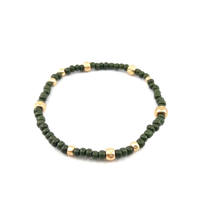 Ona Olive 14K Gulddoublé Armbånd m. Ædelsten