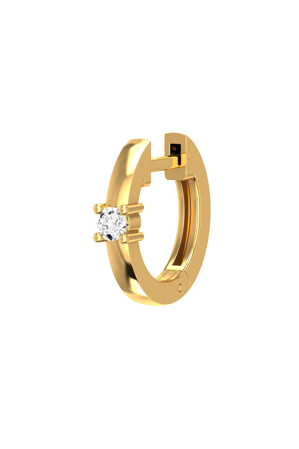 One 18K Guld Hoop m. Lab-Grown Diamant