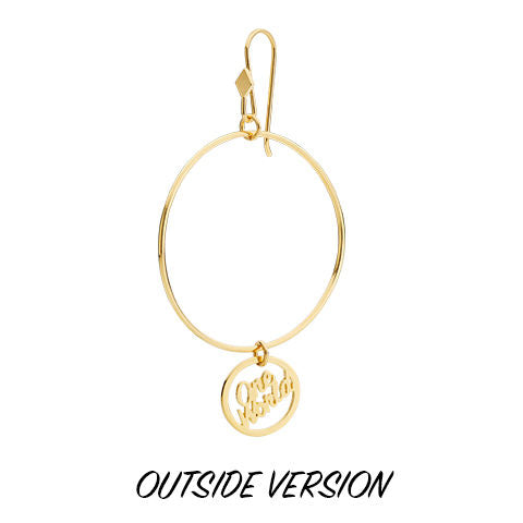 One World Gold Plated Hoop
