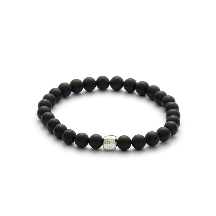 ColorUp (6mm) sølv Armbånd m. Onyx