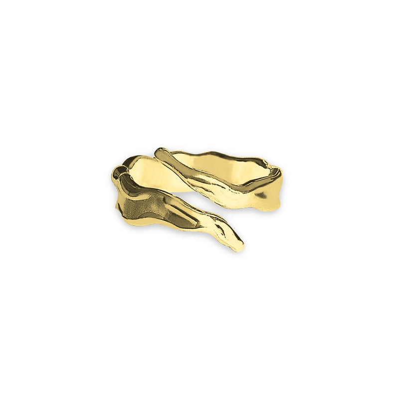 Organic Helix Gold Plated Ring