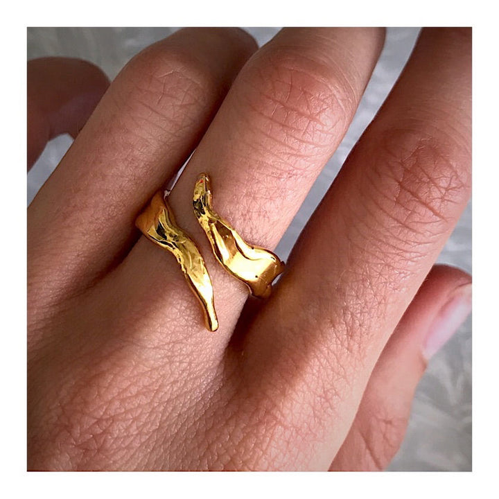 Organic Helix Gold Plated Ring
