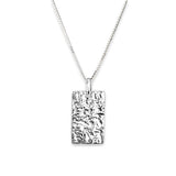 Organic Signet Silver Necklace