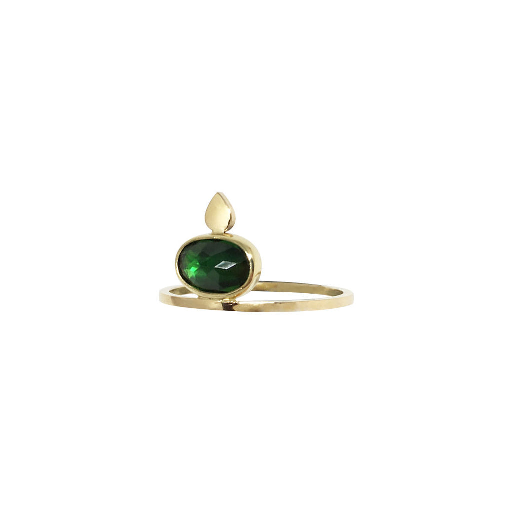 Orient 14K Gold Ring w. Turmalin