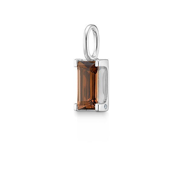 Nord Purity 18K Hvidguld Vedhæng m. Kvarts & Diamant