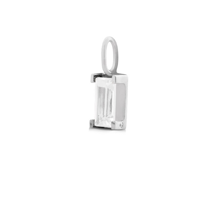 Nord White 18K Hvidguld Vedhæng m. Topa & Diamant