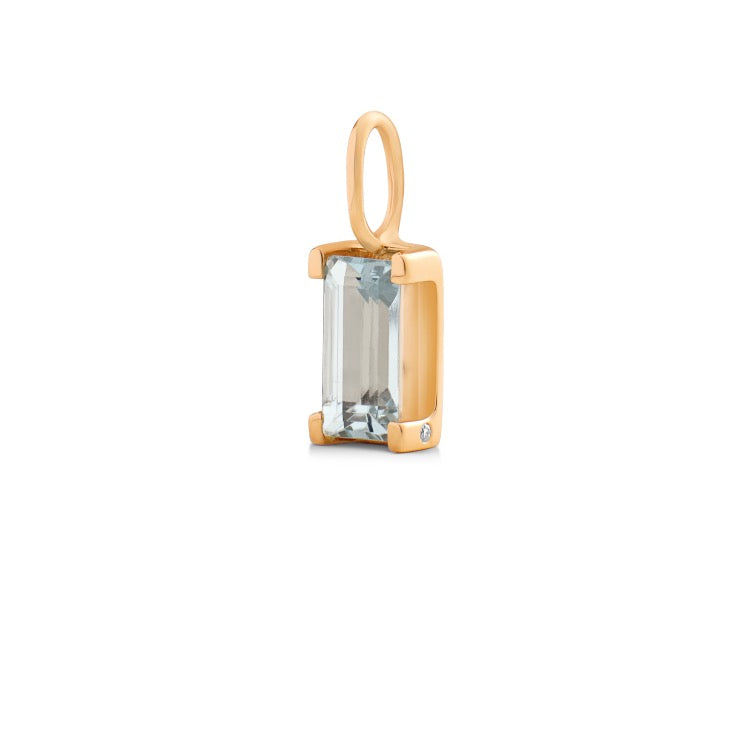 Nord Blue 18K Gold Pendant w. Aquamarine & Diamond