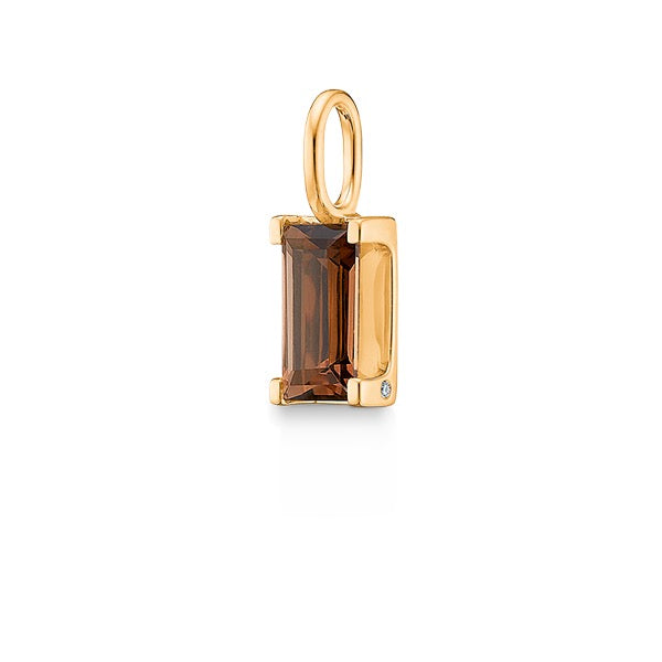 Nord Purity 18K Gold Pendant w. Quartz & Diamond