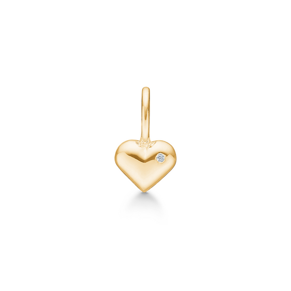 Rock My Heart 18K Gold Pendant w. Diamond