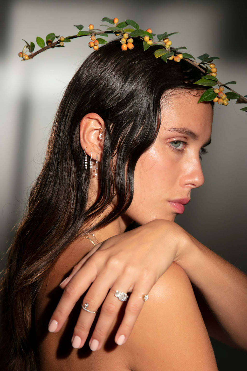 Zeus Pavéd 18K Gold Ring w. Diamonds