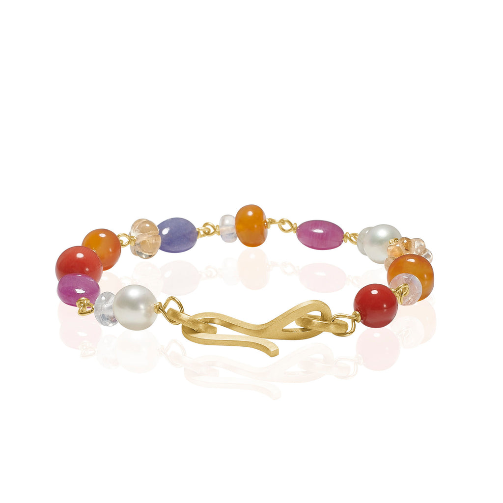 Wild Berry Limited edition 18K Colorful Gold Bracelet w. Gemstones