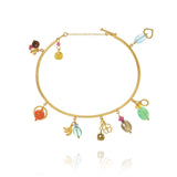 Linea Piccolo Tropical 18K Gold Bracelet w. Citrin, Diamonds & Coral