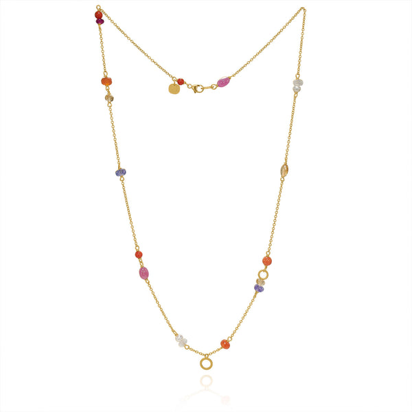 Wild Berry Limited edition 18K Gold Necklace w. Gemstones