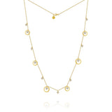 Piccolo 18K Gold Necklace w. Sapphires