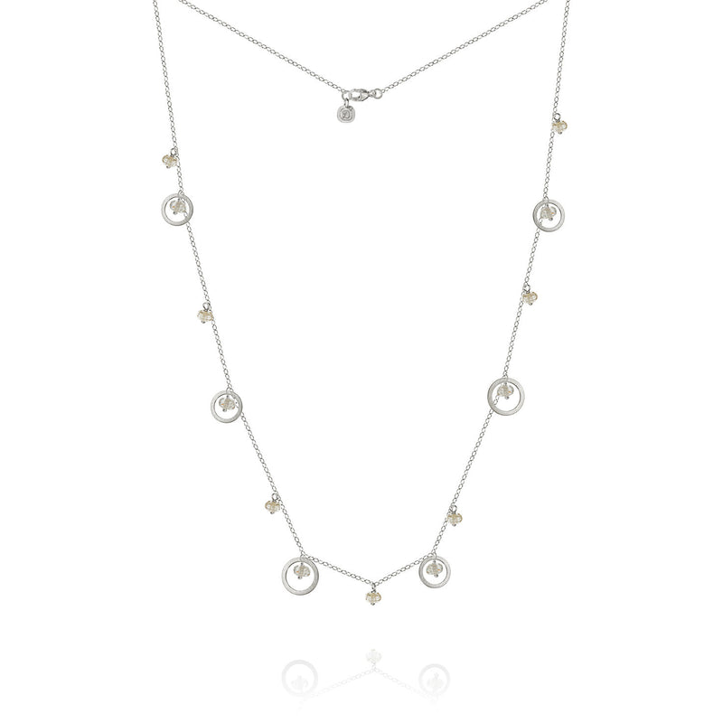 Piccolo Silver Necklace w. Sapphires
