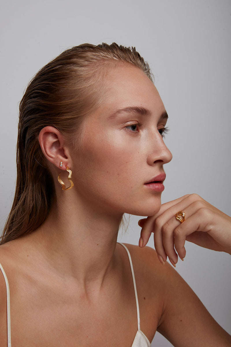 The World Gold Plated Hoops