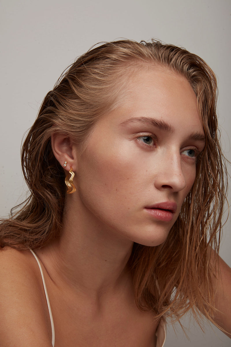 The World Gold Plated Hoops