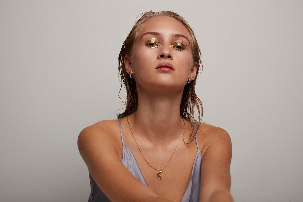 Moon Gold Plated Necklace