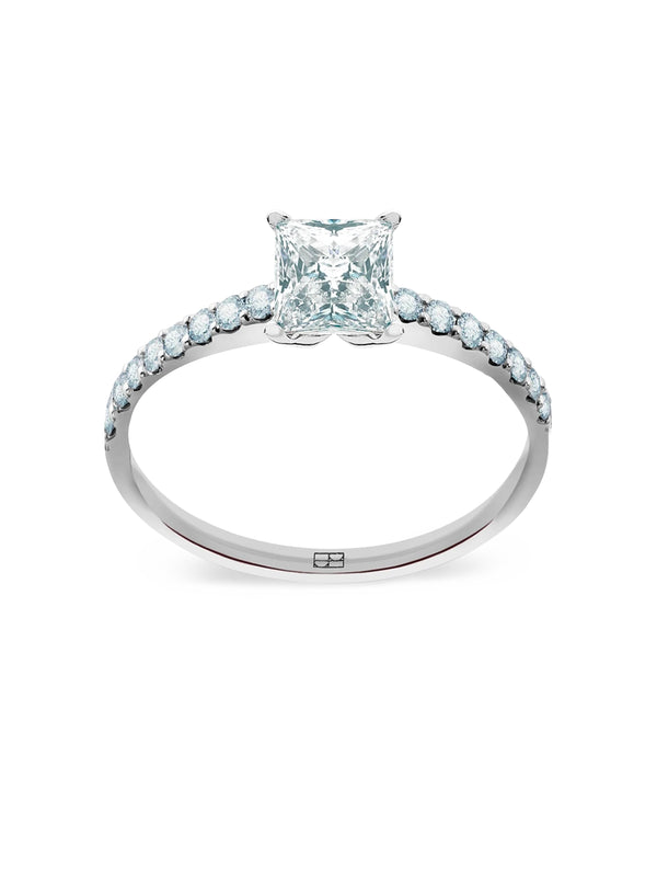Promise N°12 18K White Gold Ring w. Diamonds