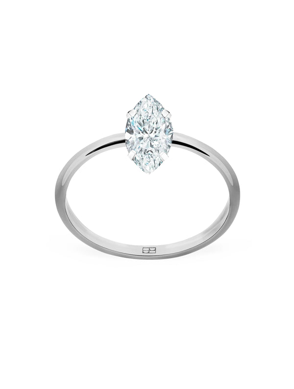 Promise N°14 18K White Gold Ring w. Diamonds