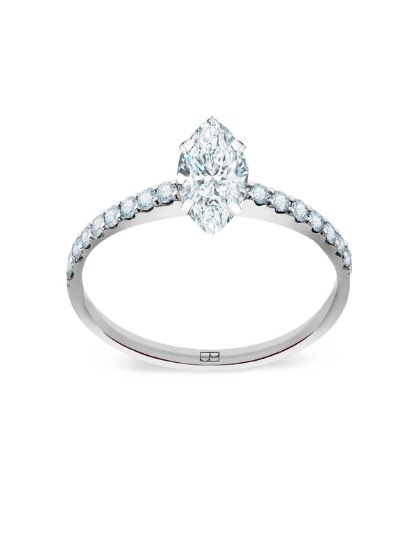Promise N°16 18K Hvidguld Ring m. Diamanter