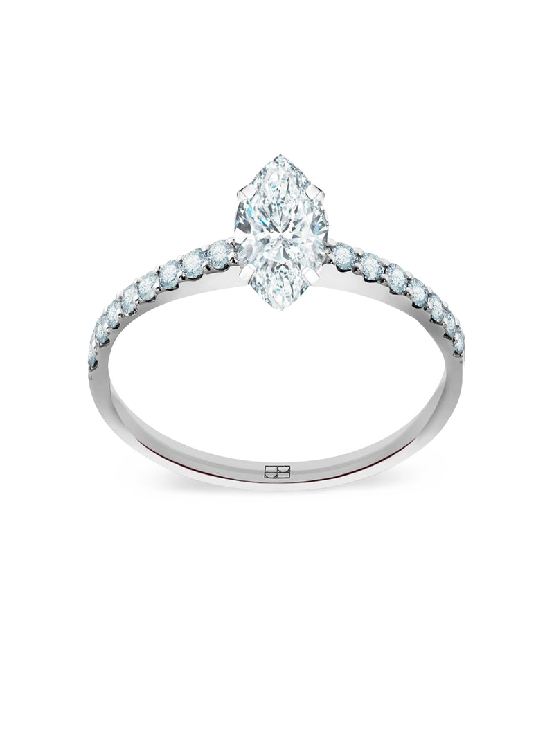 Promise N°16 18K White Gold Ring w. Diamonds