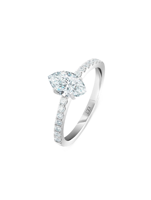 Promise N°17 18K White Gold Ring w. Diamonds