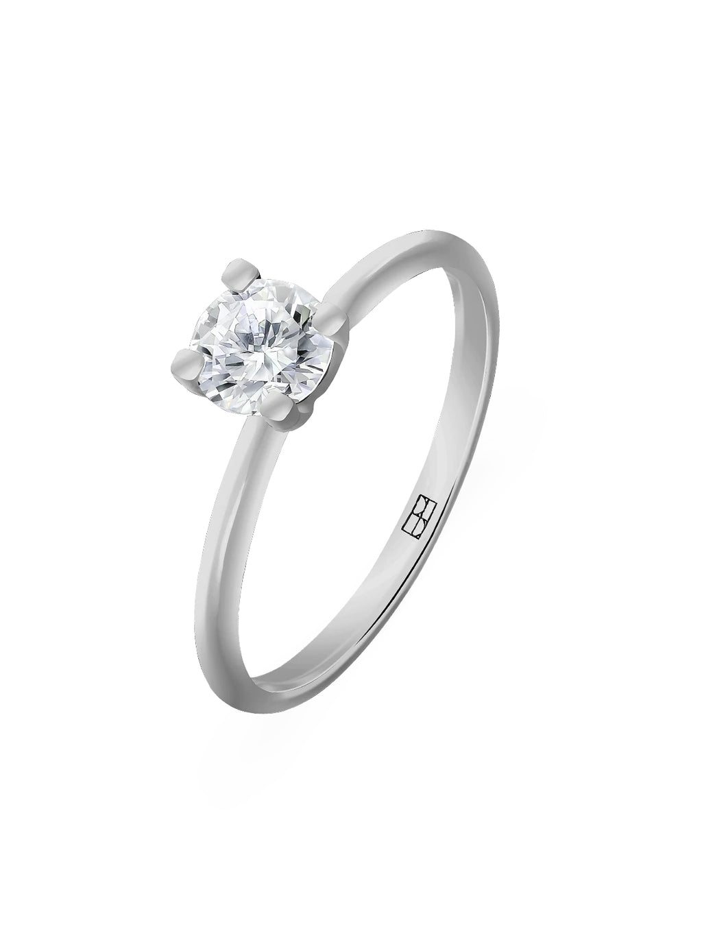 Promise N°2 18K White Gold Ring w. Diamond